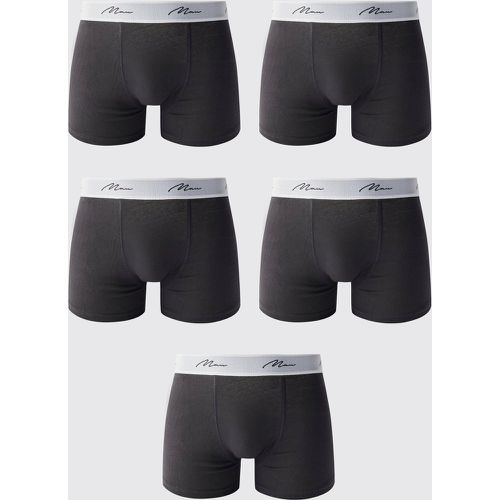 Boxer con firma Man - set di 5 paia - boohoo - Modalova