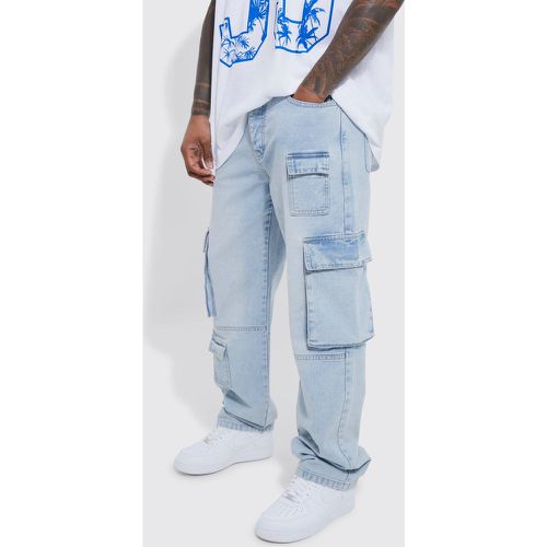 Jeans Cargo rilassati, Azzurro - boohoo - Modalova