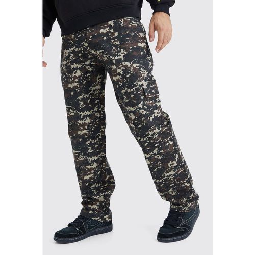 Pantalón De Pernera Recta Con Estampado De Camuflaje - boohoo - Modalova