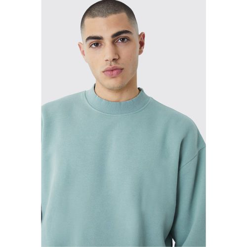 Sudadera Oversize Recta Con Lavado De Ácido - boohoo - Modalova