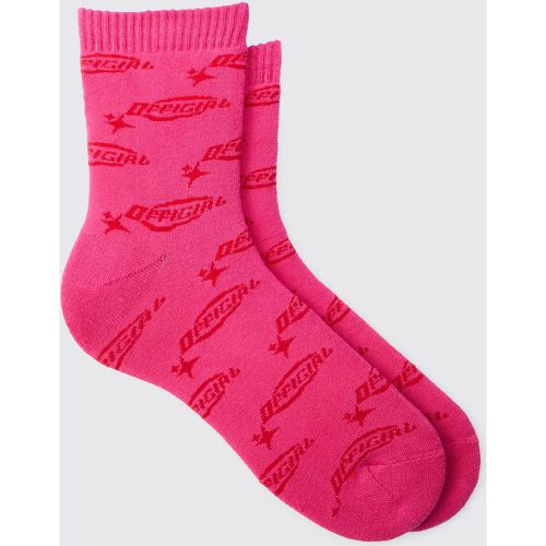Official Logo Print Socks, Pink - boohoo - Modalova