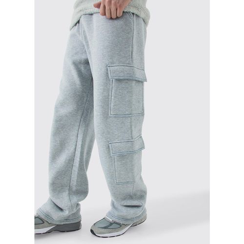 Pantalón Deportivo Tall Recto Cargo Con Costuras - boohoo - Modalova