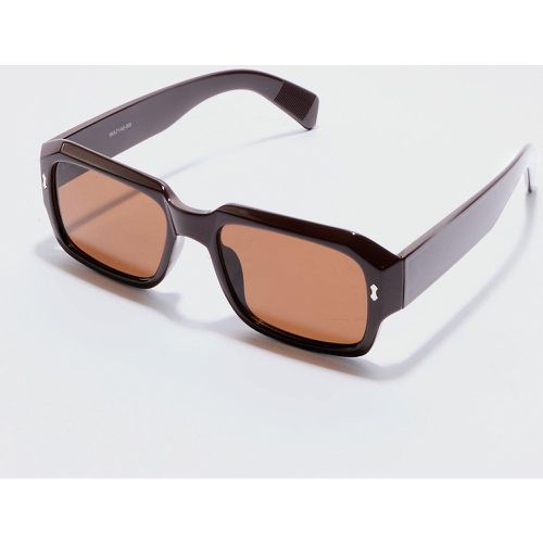 Plastic Rectangle Sunglasses In - boohoo - Modalova