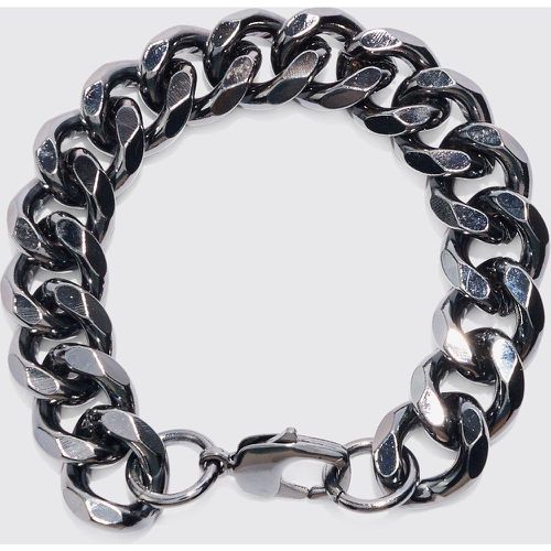 Chunky Chain Bracelet In Gunmetal - boohoo - Modalova