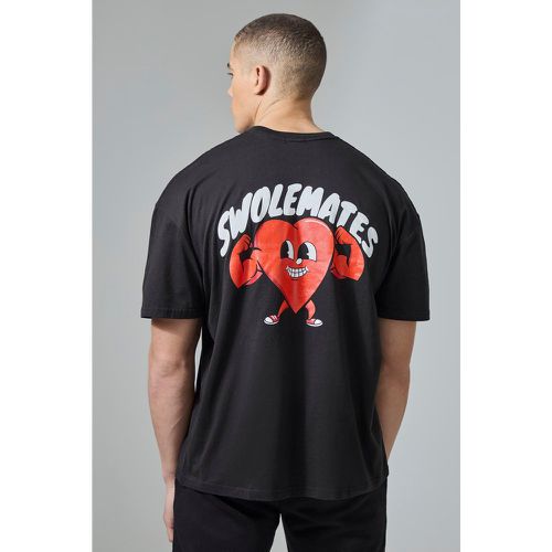 Camiseta Man Active Oversize Con Estampado Swolemates - boohoo - Modalova