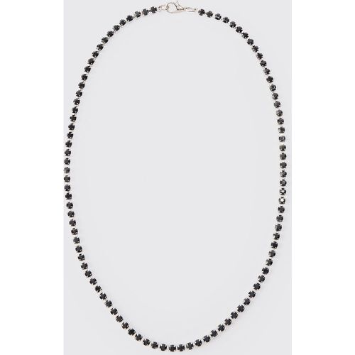 Iced Chain Necklace In Black, Negro - boohoo - Modalova