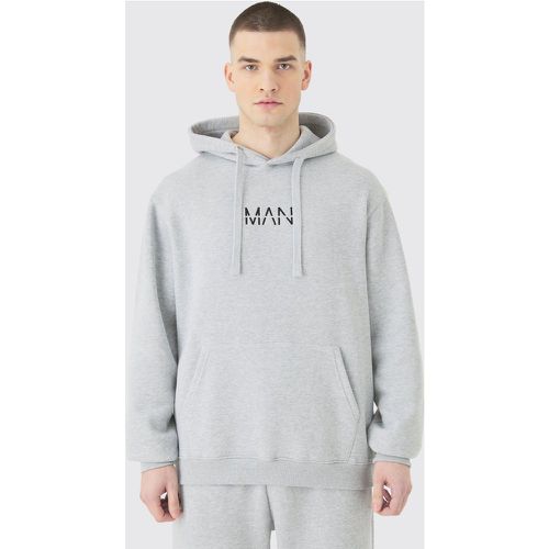 Felpa Tall Basic Man Dash in mélange con cappuccio - boohoo - Modalova