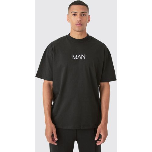 T-shirt oversize pesante con firma Man - boohoo - Modalova