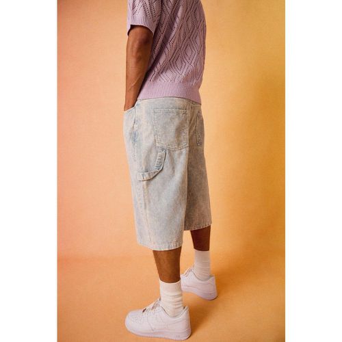 Pantalón Deportivo Largo De Pana Color Pizarra Con Lavado De Ácido - boohoo - Modalova