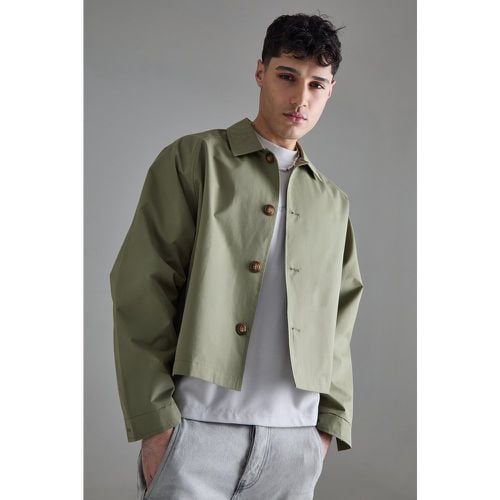 Gabardina Oversize Recta, Verde - boohoo - Modalova