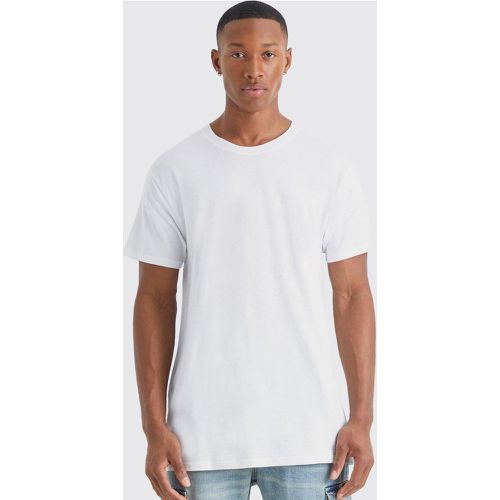 T-shirt Basic a girocollo, Bianco - boohoo - Modalova