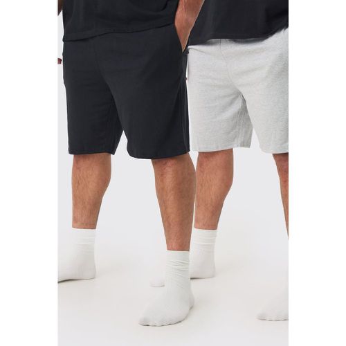Plus 2 Pack Man Loungewear Shorts - boohoo - Modalova