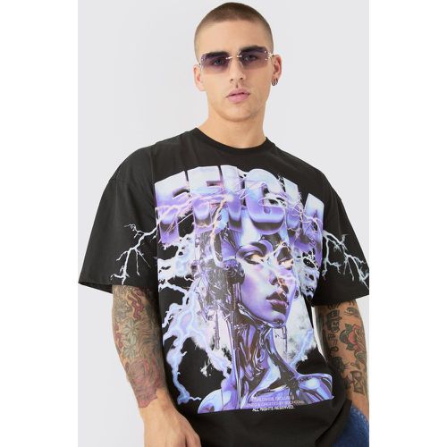 Oversized Extended Neck Official Large Graphic T-shirt - boohoo - Modalova