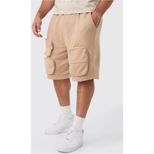 Pantaloncini Plus Size oversize color talpa con tasche - boohoo - Modalova
