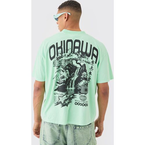 Oversized Extended Neck Okinawa Wash T-Shirt - boohoo - Modalova