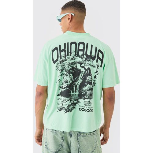 Oversized Extended Neck Okinawa Wash T-shirt - boohoo - Modalova