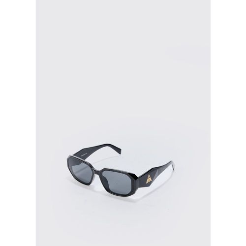 Bm Rectangular Plastic Sunglasses In Black - boohoo - Modalova