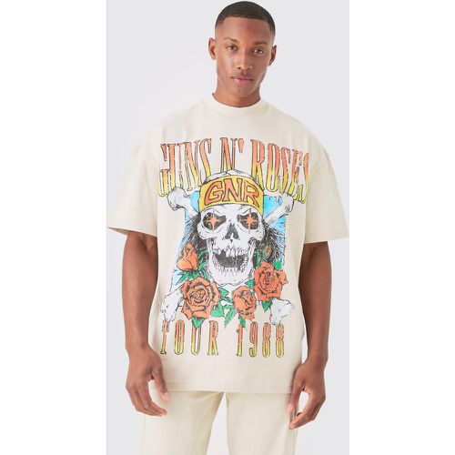 Camiseta Oversize Con Estampado De Guns N Roses A Gran Escala - boohoo - Modalova