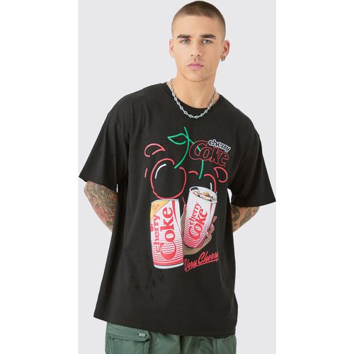 Oversized Cherry Coke License T-shirt - boohoo - Modalova