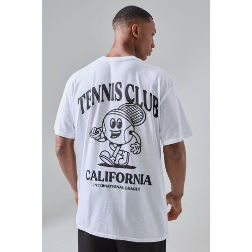 Man Active Tennis Club California Oversized T-Shirt - boohoo - Modalova