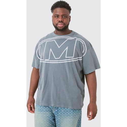 Camiseta Plus Oversize Con Estampado Gráfico De Logo - boohoo - Modalova