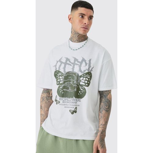 Tall Butterfly Skull Graphic T-Shirt - boohoo - Modalova
