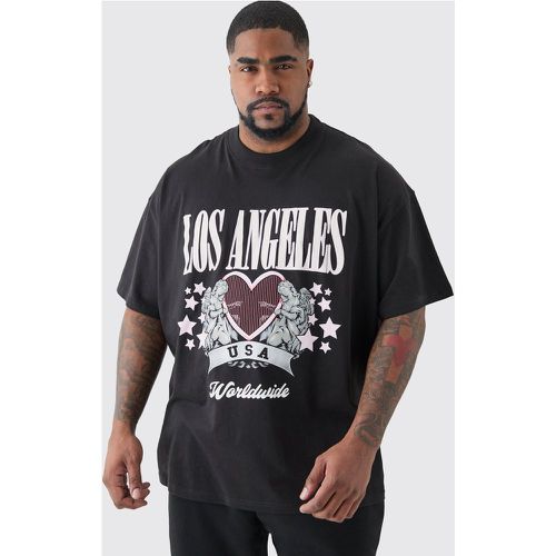 Plus Oversized Los Angeles T-Shirt In Black - boohoo - Modalova