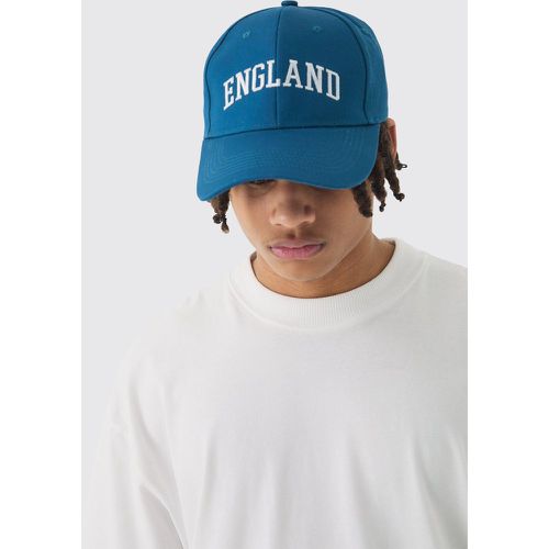Cappello da baseball blu con ricamo England - boohoo - Modalova