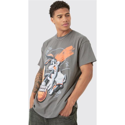 Camiseta Oversize Con Estampado De Baloncesto De Los Looney Tunes - boohoo - Modalova