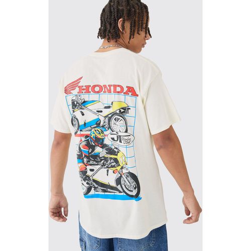 Camiseta Oversize Con Estampado De Honda Jt Racing - boohoo - Modalova