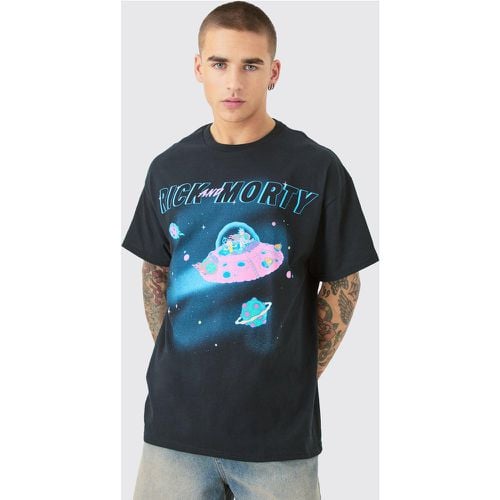 Camiseta Oversize Con Estampado Espacial De Rick And Morty - boohoo - Modalova