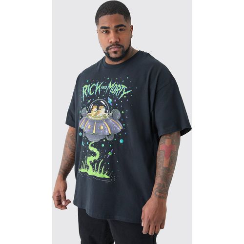 Camiseta Plus Negra De Rick And Morty - boohoo - Modalova