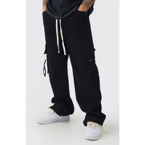 Pantalón Cargo Holgado Con Cintura Elástica Y Cordón Elástico Extendido - boohoo - Modalova