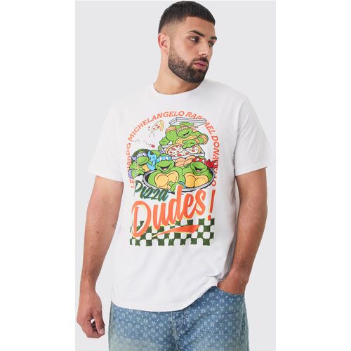 T-shirt Plus Size bianca con stampa di tartarughe Ninja - boohoo - Modalova