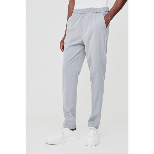 Pantaloni tuta sartoriali Slim Fit con vita elasticizzata - boohoo - Modalova