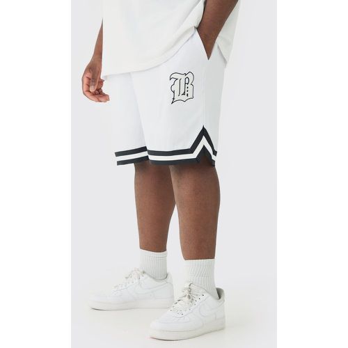 Plus Loose Fit B Applique Mesh Basketball Shorts - boohoo - Modalova