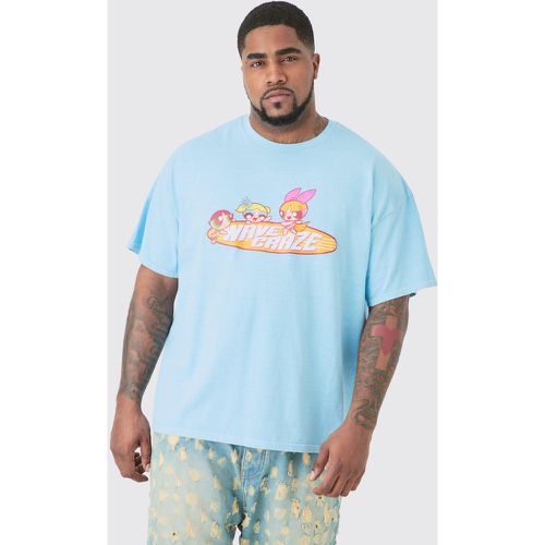 T-shirt Plus Size blu con stampa di Superchicche - boohoo - Modalova