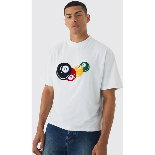 Camiseta Recta Con Aplique De Bola De Billar Ofcl - boohoo - Modalova
