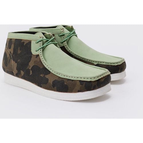 Zapatos De Ante Sintético Con Estampado De Camuflaje - boohoo - Modalova