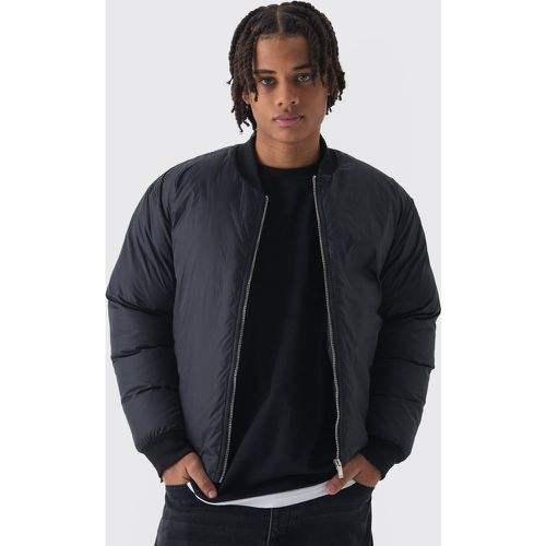 Chaqueta Bomber Gruesa Acolchada Negra - boohoo - Modalova