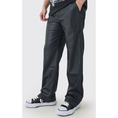 Pantalón Tall De Cuero Sintético Holgado - boohoo - Modalova