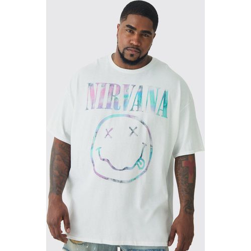 Camiseta Plus Con Desteñido Anudado Y Logo De Nirvana - boohoo - Modalova