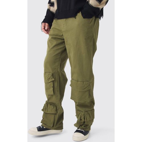 Pantalón Tall Cargo Holgado, Verde - boohoo - Modalova