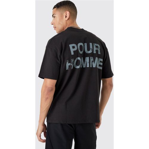 Camiseta Oversize Con Estampado Gráfico Pour Homme - boohoo - Modalova