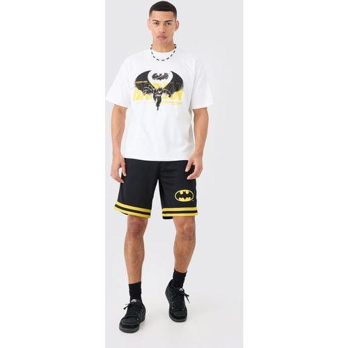Set T-shirt oversize ufficiale Batman & pantaloncini in rete - boohoo - Modalova