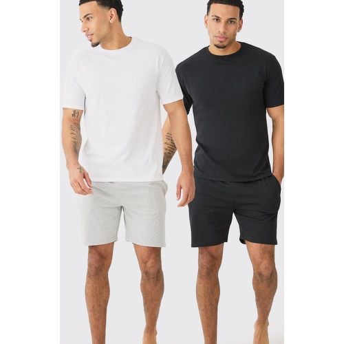 Pack De 2 Camisetas Para Estar En Casa Y Pantalón Corto - boohoo - Modalova