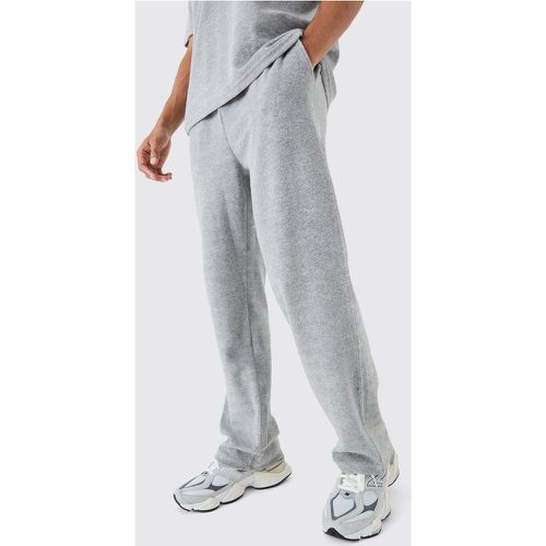 Relaxed Fit Towelling Joggers, Gris - boohoo - Modalova
