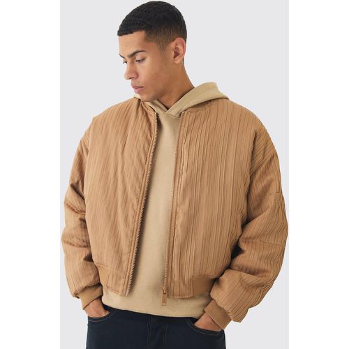 Chaqueta Bomber Plisada Color Camel - boohoo - Modalova