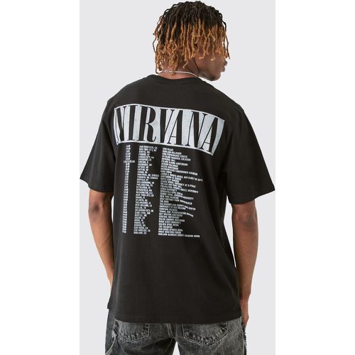 Camiseta Tall Con Estampado De Nirvana Tour Dates En La Espalda - boohoo - Modalova