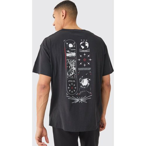 Camiseta Oversize Con Estampado Gráfico Espacial - boohoo - Modalova